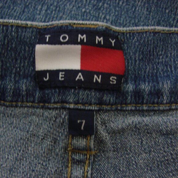 Vintage 90s Tommy Hilfiger Tommy Jeans High Waist Straight Relaxed Fit 7 or 29 - Picture 3 of 13